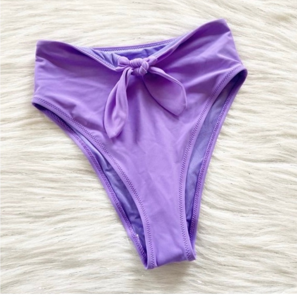 NEW Aerie Purple High Waisted Cheeky Bikini Bottom